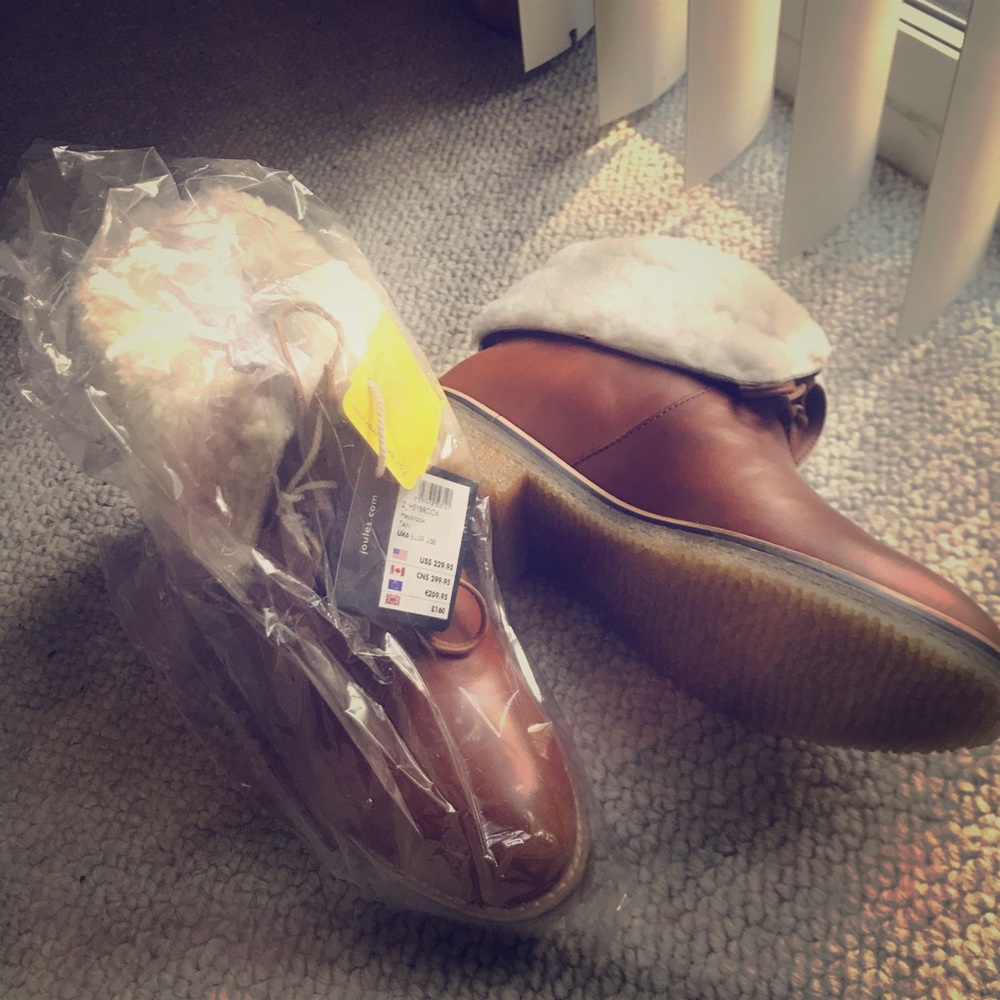 Sheep skin lined boots